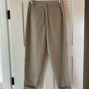 Banana Republic Tan Checkered Chinos